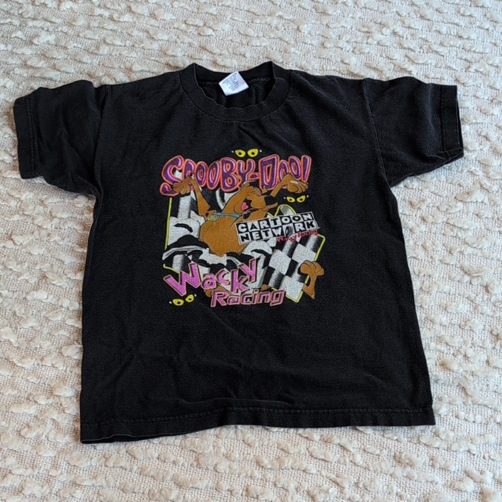 Scooby Doo NASCAR Y2K Cartoon Network Boys 14/16 Tee Wacky Racing
